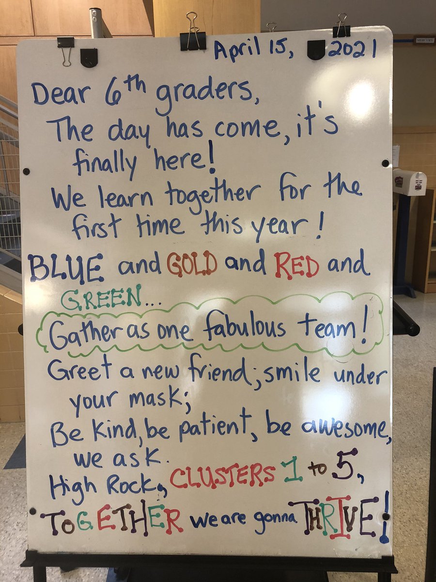 HighRockSchool's tweet image. Today’s the day! Reunited at last! #welcomebackall #secondfirstday @NPS_Supt