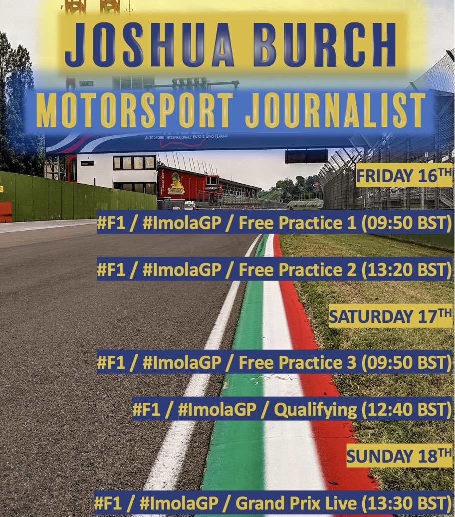 JoshuaBurch99's tweet image. #coveragedetails for the #f1 #imolagp Live #watchalong on #youtube this weekend for another battle between Lewis Hamilton and Max Verstappen! 

youtube.com/channel/UCphya…