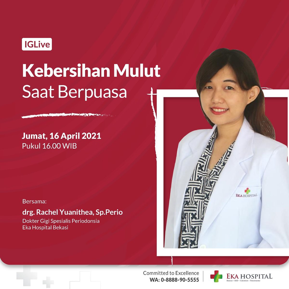 Eka Hospital على تويتر Yuk Ketahui Cara Yang Tepat Menjaga Kebersihan Mulut Saat Berpuasa Di Mengikuti Ig Live Eka Hospital Bersama Drg Rachel Yuanithea Sp Perio Dokter Spesialis Gigi Periodensia Eka Hospital Bekas