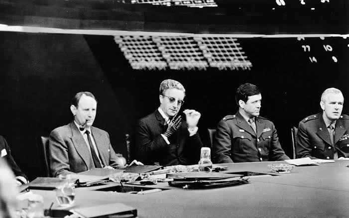32. Dr. Strangelove (1964).Director: Stanley Kubrick.Starring: Peter Sellers, George C. Scott, Slim Pickens, Sterling Hayden.