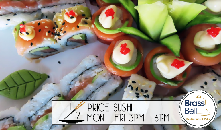 HALF PRICE SUSHI!
Every Mon - Fri 3PM - 6PM
See you there!
#capetownetc #southernliving#muizenbergbeach