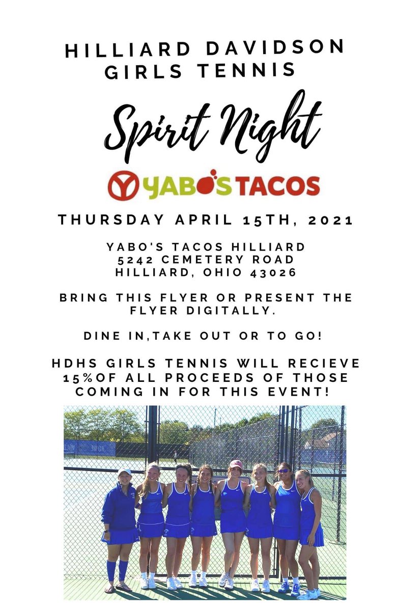 Yabo’s Tacos 🤤 🤤 
 
Get some tonight and support our team!