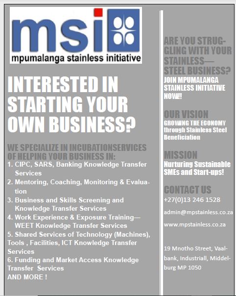 Thinking of starting your own business? Are you currently facing challenges with your business? Need help? Reach out to us! Visit our website at mpstainless.co.za or contact us at +27(0)132461528 

We look forward to assisting you grow your business!!
#stainlesssteel #steel