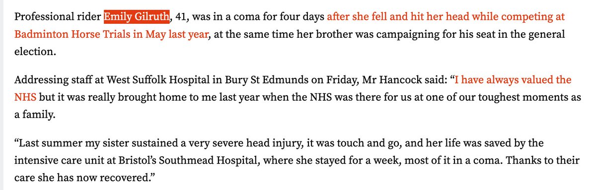 bywirenews's tweet image. The Health Secretary Matt Hancock has been handed a 15% stake in a firm called Topwood Limited.

In March this year, Topwood Limited were awarded two NHS contracts worth a total of £300k. 

Topwood Limited also just happen to be owned by Mr Hancock's sister.

Truly astonishing.