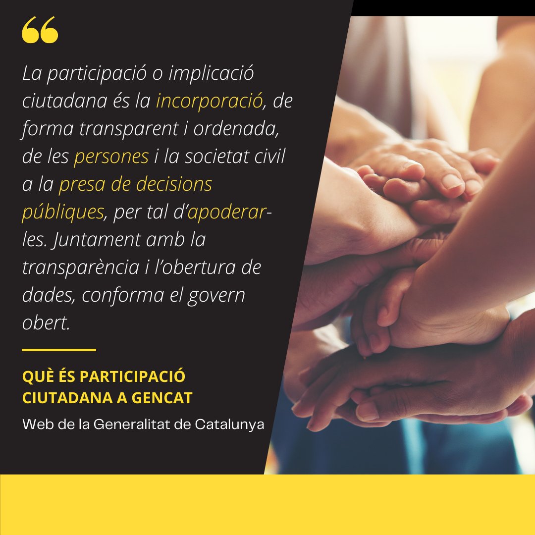 cohousingbcn's tweet photo. Avui parlem de participació ciutadana. 🧓🏽👨🏻‍🦱👩🏿‍🦱👱🏻‍♀️🧒🏽👨🏼‍🦳 

👉A partir de dos exemples de la ciutat de Barcelona abordem aquest àmbit de la participació que interpel·la a tothom.

🗣Anima't a descobrir com pots participar com a ciutadà/na al teu municipi! https://t.co/jRm9dXNSfu