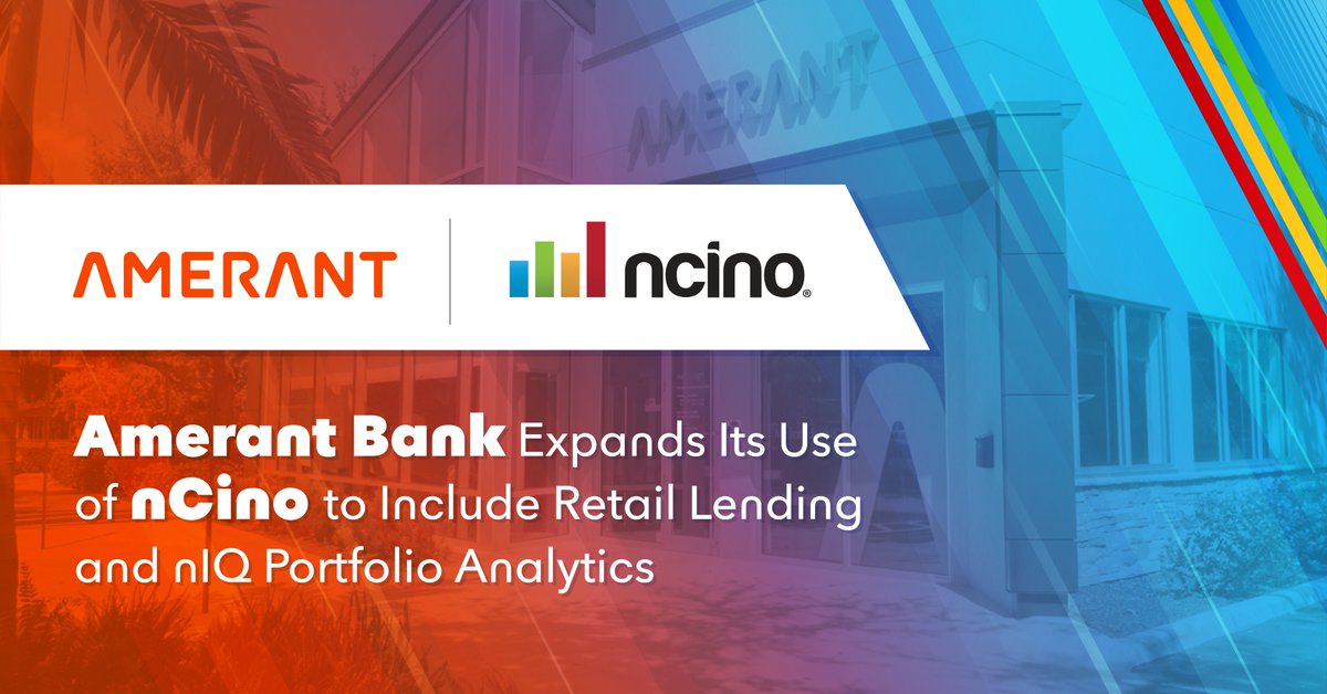 Pleased to share that <a href="/AmerantBank/">Amerant Bank</a>, one of the largest community banks headquartered in Florida, has implemented the <a href="/ncino/">nCino</a> Bank Operating System beyond Commercial Banking and added <a href="/ncino/">nCino</a>'s Retail Banking and Portfolio Analytics Solutions. 🚀 Learn more: globenewswire.com/news-release/2…