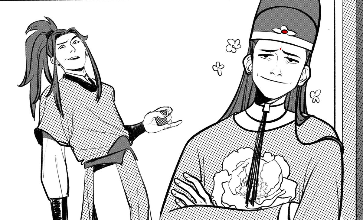 ArtMigraine's tweet photo. #xiyao #mdzs #xueyang 
xue yang is very aware of his best friend’s huge crush https://t.co/y2GMv16GAs