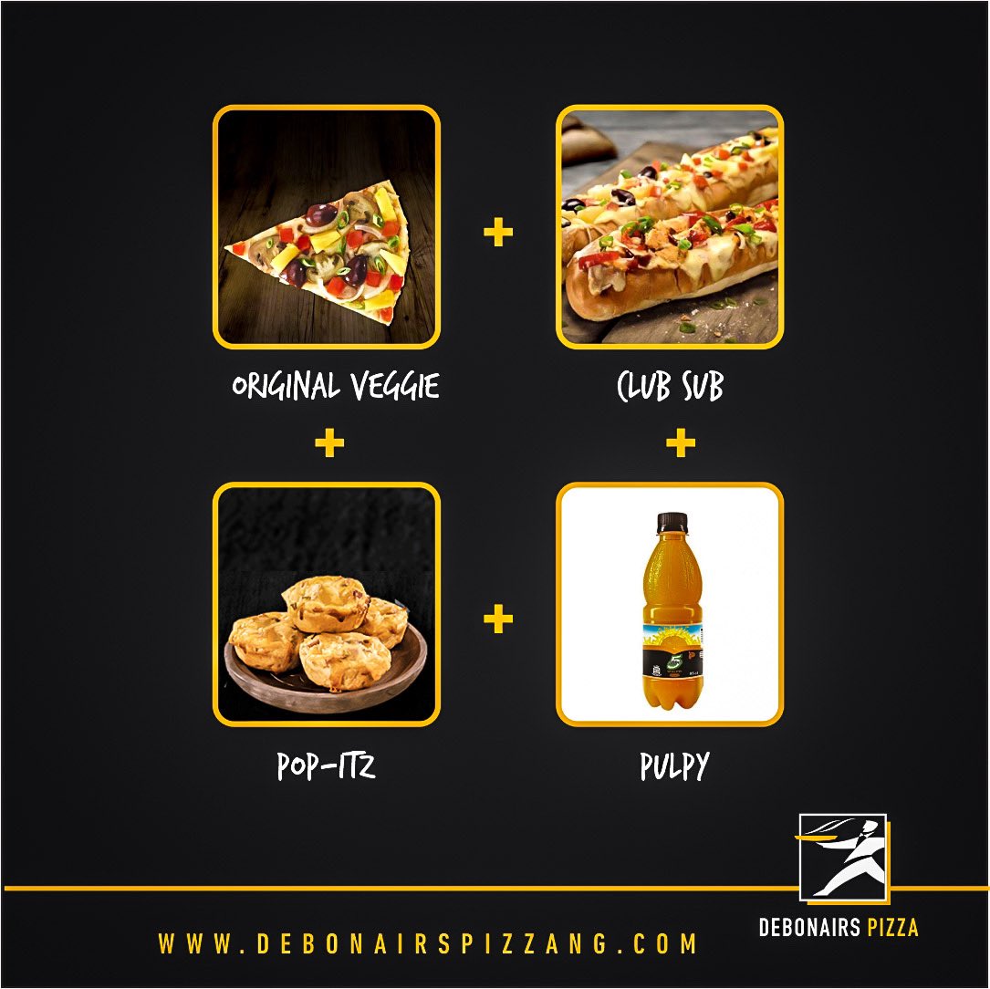 Debonairsng's tweet photo. Which combo would you go for?

#debonairspizza
#debonairspizzang
#thursdayvibes https://t.co/SP9BRtKUdf