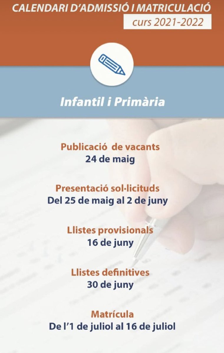 Sant_Isidre's tweet photo. Informació procés matriculació 2021-2022 https://t.co/fQFUchNqqt