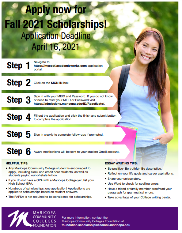 QCHS_CCC's tweet photo. LAST CHANCE: ALL @QCBulldogs planning to attend any of the Maricopa Community Colleges @mcccd
THIS IS FOR YOU! Hundreds of scholarships with ONE APPLICATION. Get it submitted today. (DEADLINE 4/16,)
#QCLEADS #FUNDyourpath #scholarships @qcusd https://t.co/wlKIzzaxWY