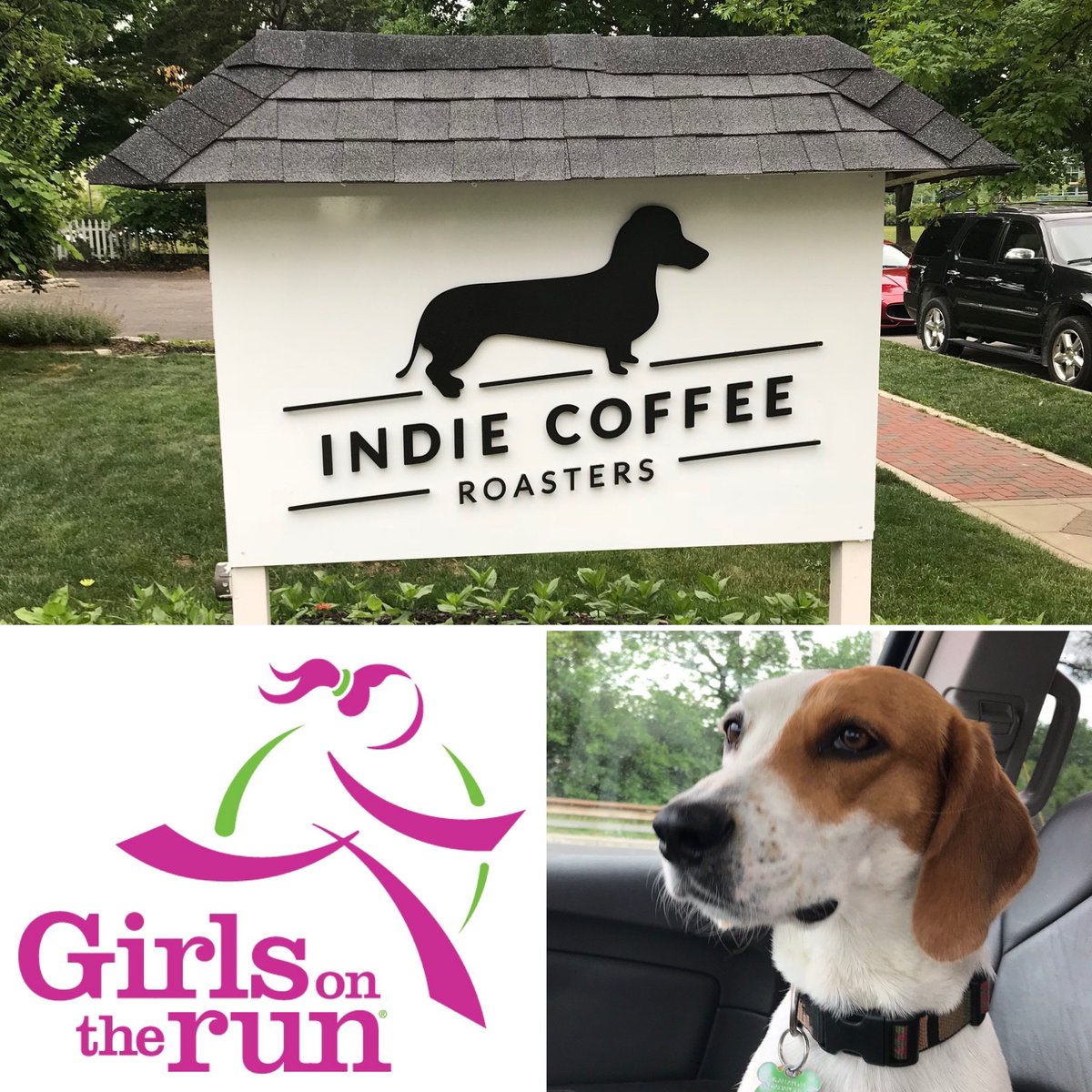 “WooF”. Join us at Indie Coffee Roaster for Cooper’s Fun Run Friday, May 7th!  All donation benefiting Girls on the Run.