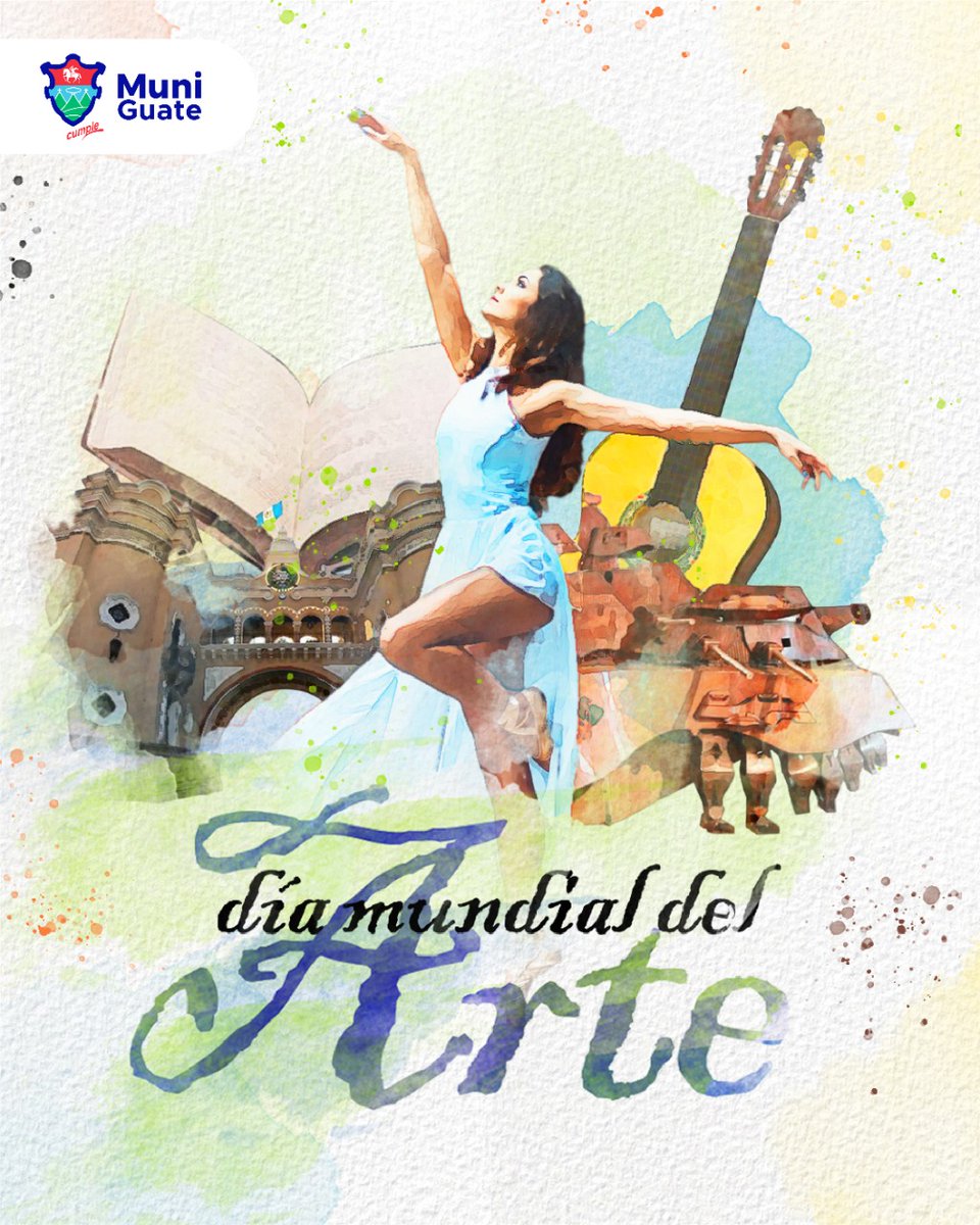 El #arte es una forma de expresión, un medio de comunicación y una fuente de aprendizaje. Hoy, #DíaMundialDelArte, felicitamos a todos los artistas que desarrollan sus habilidades en las diferentes ramas del arte.

#JuntosLogramosMás
#MuniGuate #AlcaldeQuiñónez