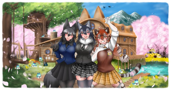 無口でもさあ伝えよう満開の桜木が励ましてるから#けものフレンズ 