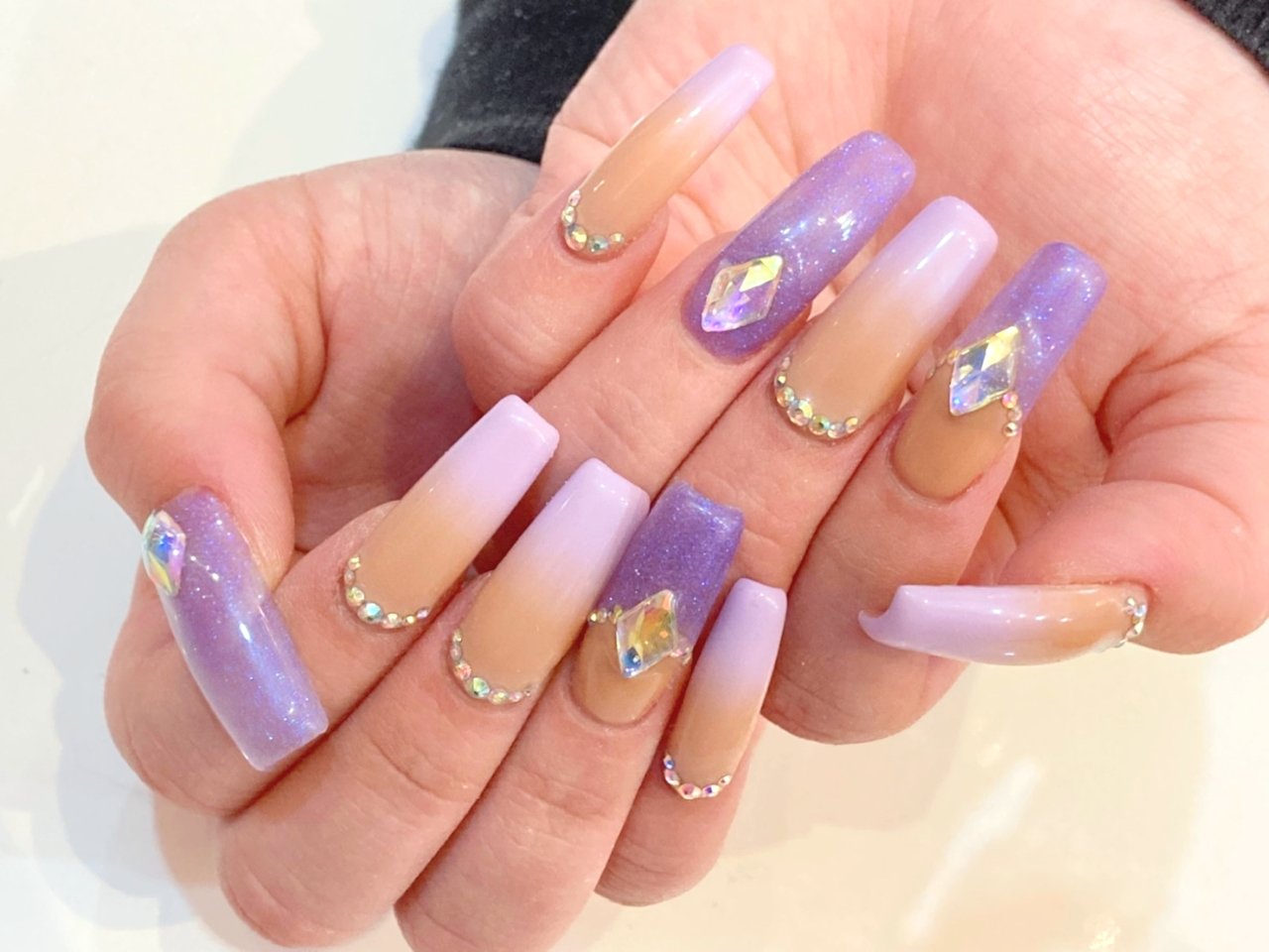 Twitter 上的 Nailsgogo 渋谷 ネイルサロン Nailsgogo ネット予約 T Co Pjrbh5rlbe インスタ T Co Gmbqsa2d9y ネイル 担当 ゆさ 海外風デザインネイル スクエアネイル 紫ネイル ありがとうございました 渋谷ネイルサロン 派手ネイル