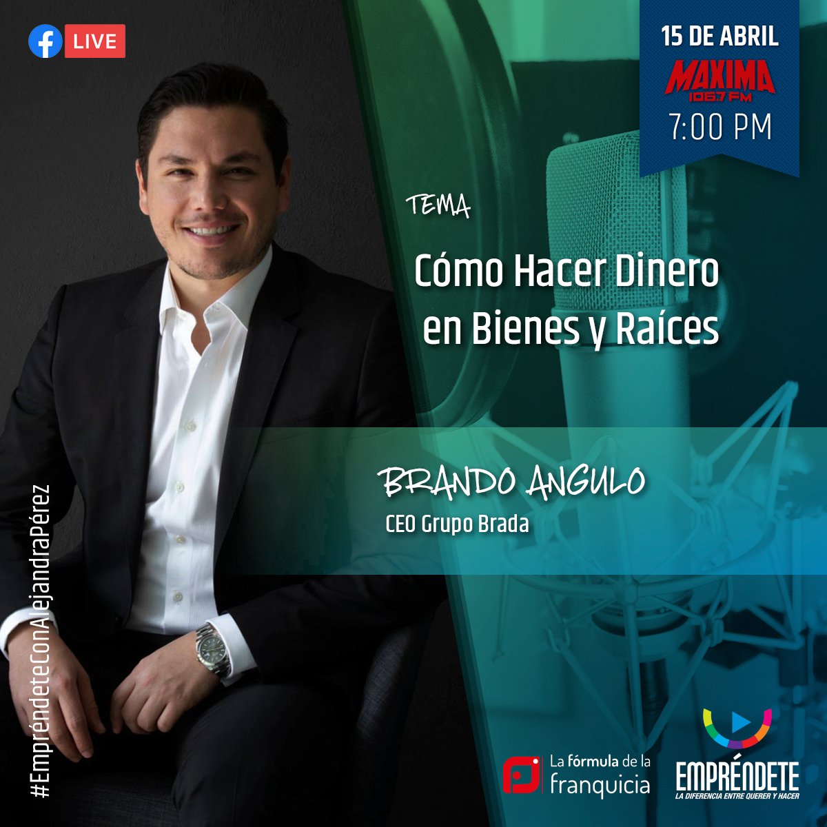 Si estás buscando iniciar un nuevo negocio, ¡este programa es para ti!
Sintonízanos hoy con <a href="/brandoangulo/">Brando josue Taricuarima angulo</a> en punto de las 7:00pm para hablar de cómo iniciar un negocio inmobiliario en este 2021, ¿Preparado? Te esperamos en vivo para responder tus dudas😉