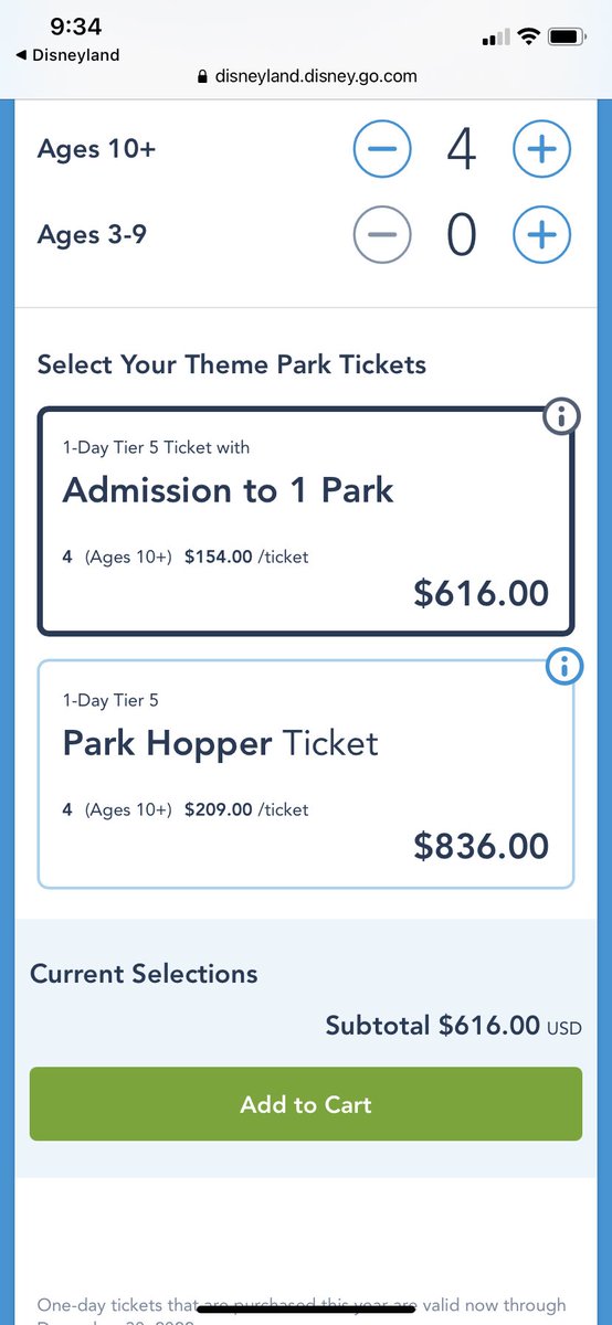 Mii_shells's tweet photo. In case anyone wants to know what the ticket system looks like for #Disneyland right now #disneylandtickets https://t.co/MKGpunJ6TB
