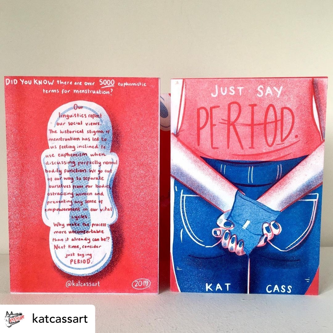 bloodygood__'s tweet photo. How bloody BEAUTIFUL are these #JustSayPeriod zines by @katcassart?! ❤️
Be sure to check out Kats work (including #JustSayPeriod!) on her Instagram (@katcassart), Website (https://t.co/xx9ymrkrSd) and Etsy (KatCassArt)!
#Menstruation #Illustration #Zine #Risograph #RisoZine https://t.co/TcWjZ00BtJ