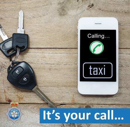 📞 It’s your call… 

🍺 Thinking of going out for a few drinks? 

🤔 Think about how you’ll get home. 

🚖Arrange a taxi in advance and you won’t even think about picking up your car keys. 

📲 Make the right call. Don’t drink and drive.

#BeAHeroStayAtZero