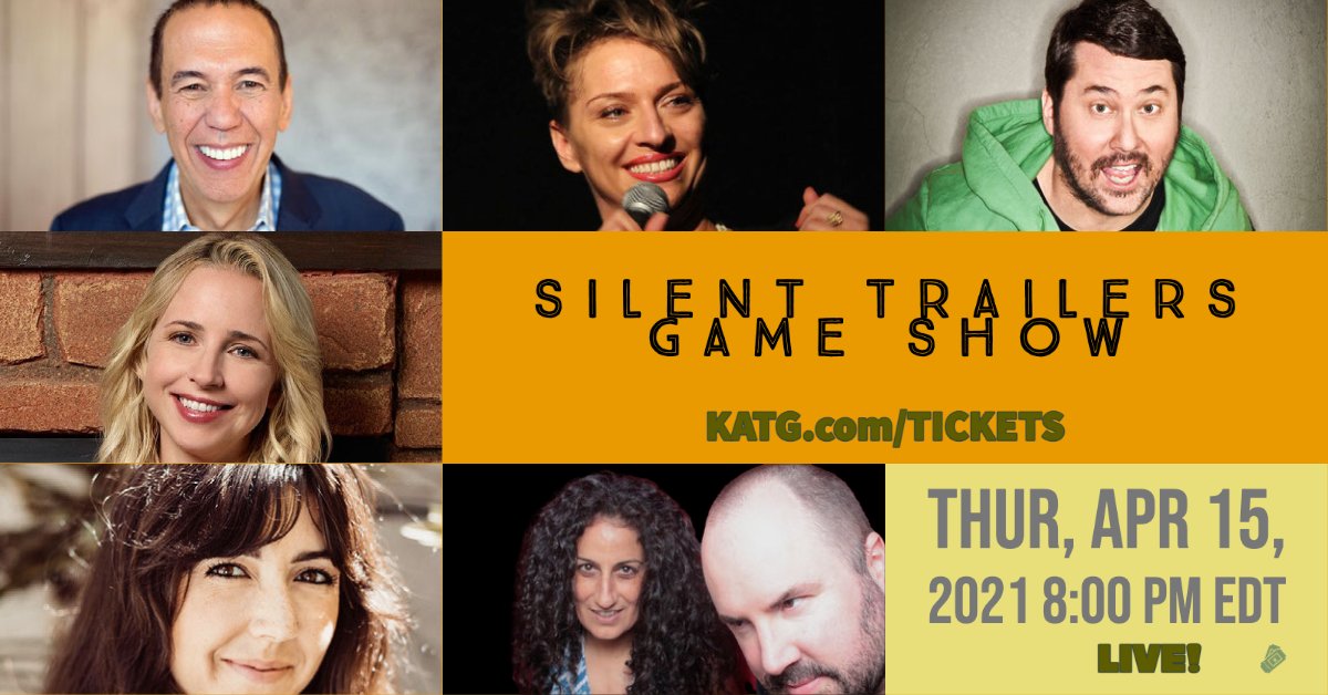 TONIGHT @ 8PM ET! <a href="/keithandthegirl/">Keith and The Girl</a>'s Silent Trailers Game Show with:
<a href="/keithmalley/">Keith Malley</a>
<a href="/chemda/">Chemda</a>
<a href="/RealGilbert/">Gilbert Gottfried</a>
<a href="/wendistarling/">Wendi Starling</a>
<a href="/DougBenson/">Doug Benson</a>
@privateego
<a href="/thenikkibon/">Nikki Bon</a>

Get 50% off tickets with promo code DUMB!
⁠katg.com/tickets