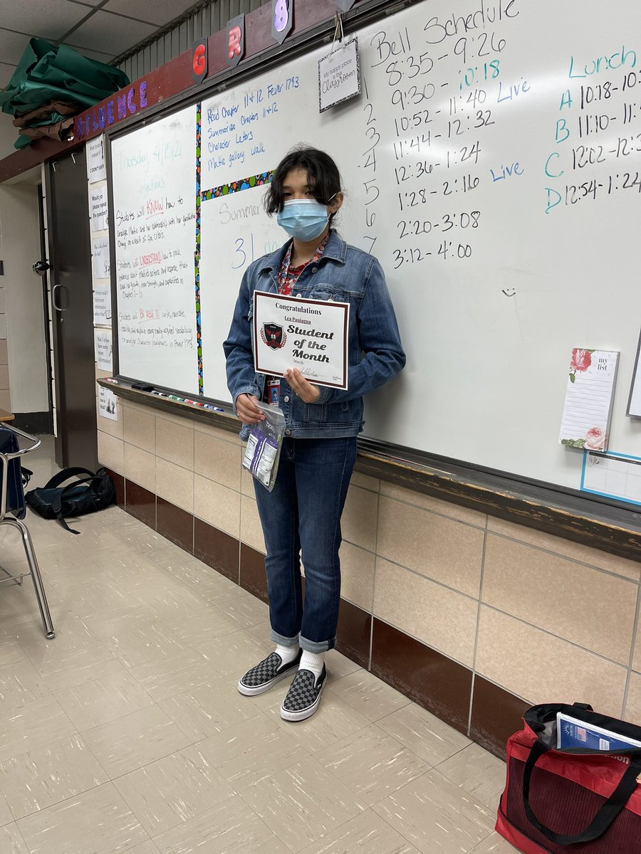 NFluenceGr8ness's tweet photo. I don’t want to brag or anything, but the last 3 Students of the Month have come from my class! #influencegreatness @HambrickMS_AISD https://t.co/evmHZfcZ2C