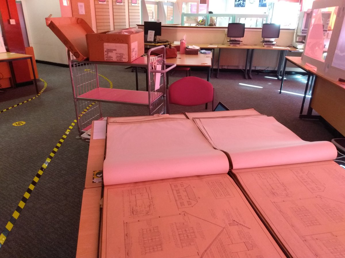 Very happy to be here @SheffArchives where the lovely staff have found me space to work on cataloguing our archive as part of project funded by #NationalLotteryHeritageFund #peakinthearchive #YourWorkplace #Archive30