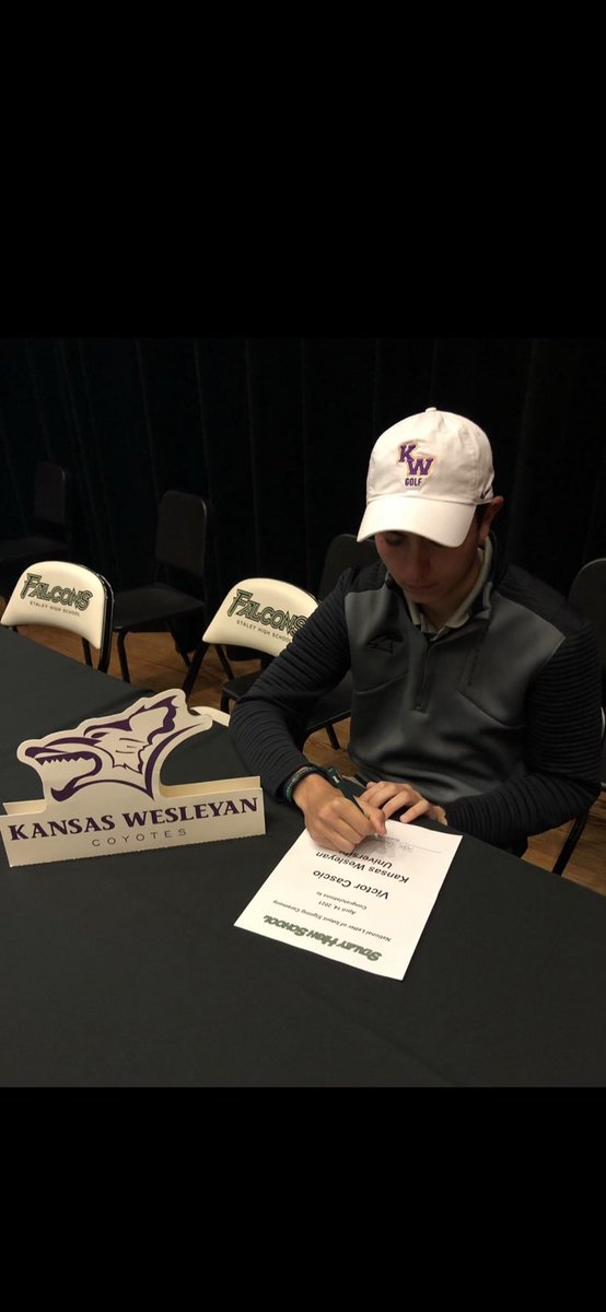 KWUcoyotesgolf's tweet photo. Another great addition for this upcoming Fall! Victor Cascio @v_casciogolf comes to us from Staley High School to join an extremely talented recruiting class! #rollyotes https://t.co/VZL4bLnnEy