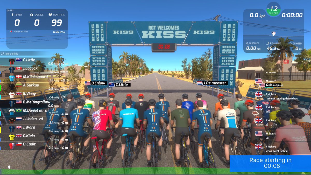 KISSRoadRace's tweet image. We race again tonight on @rgt_cycling. With breakaways, sprint finishes and lone attacks we guarantee #type2fun. 8pm GMT / 25 laps of Canary Wharf #simplyracing #KISS