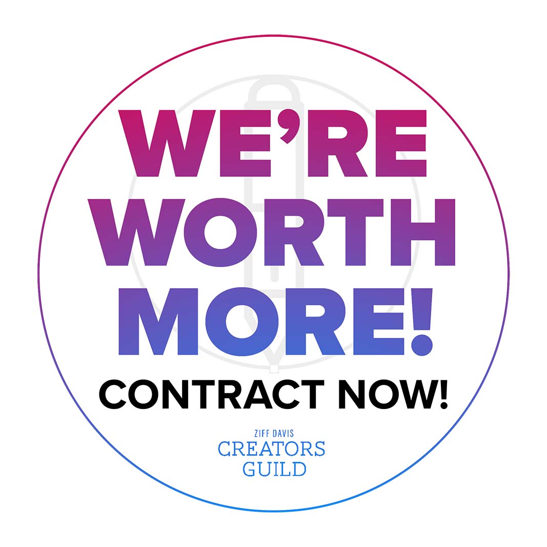 Today, the Ziff Davis Creators Guild is walking out in protest of management’s egregious and insulting wage proposals. 

After over two years of bargaining, management has not worked with us in good faith to secure a fair contract for our members. #WereWorthMore