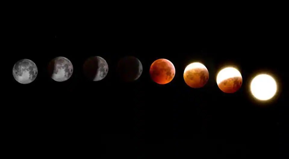 StrayQuantum's tweet photo. Stray Kids's 👑 Stage - Full Analysis 

Going from the start, we see a lunar eclipse pan over veiled dancers. This means as the Earth blocks all sunlight, we see a blood moon. We are entering the shadows. 

#StrayKids https://t.co/RLCaVsQI8R