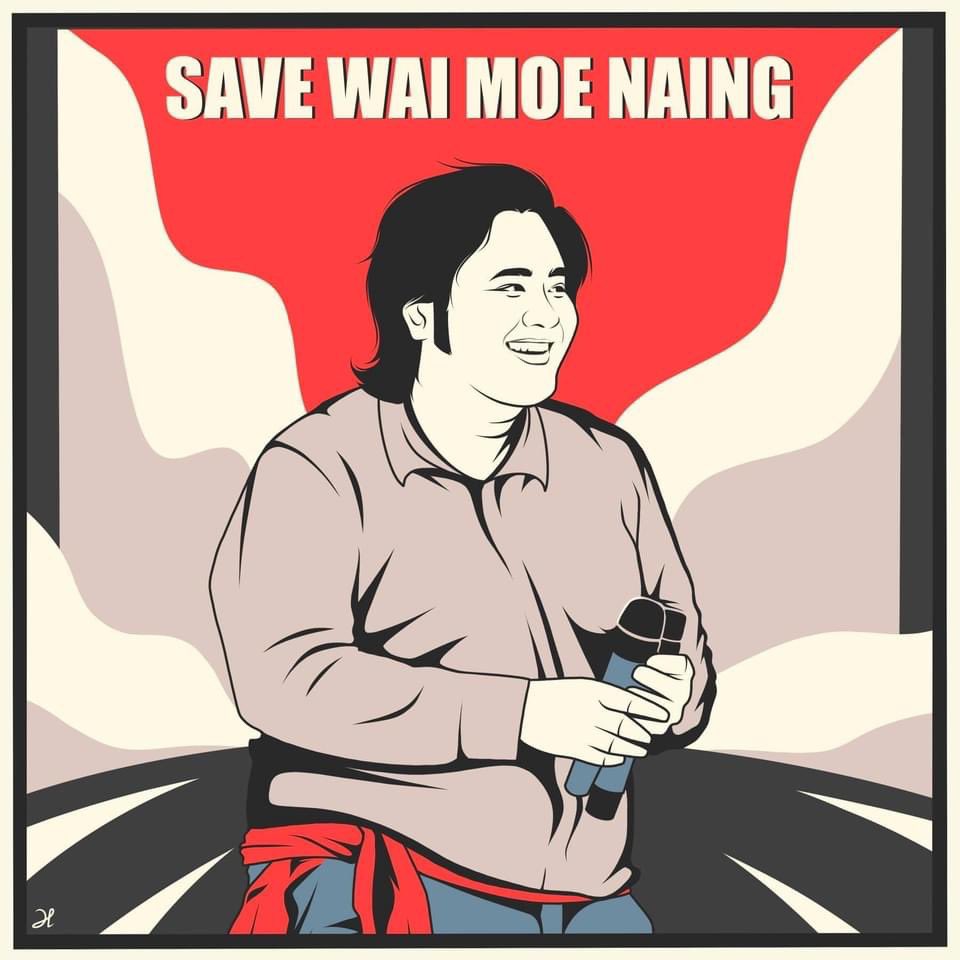 nslwin's tweet photo. WAI MOE NAING: He needs an urgent medical treatment as he was crushed by a car when he was on a motorcycle. He was also reportedly beaten before taken away by Terrorists (#Myanmar security forces). They must allow his family, friends &amp; lawyers to see him. 

#Apr15Coup https://t.co/gZHLexqEPC
