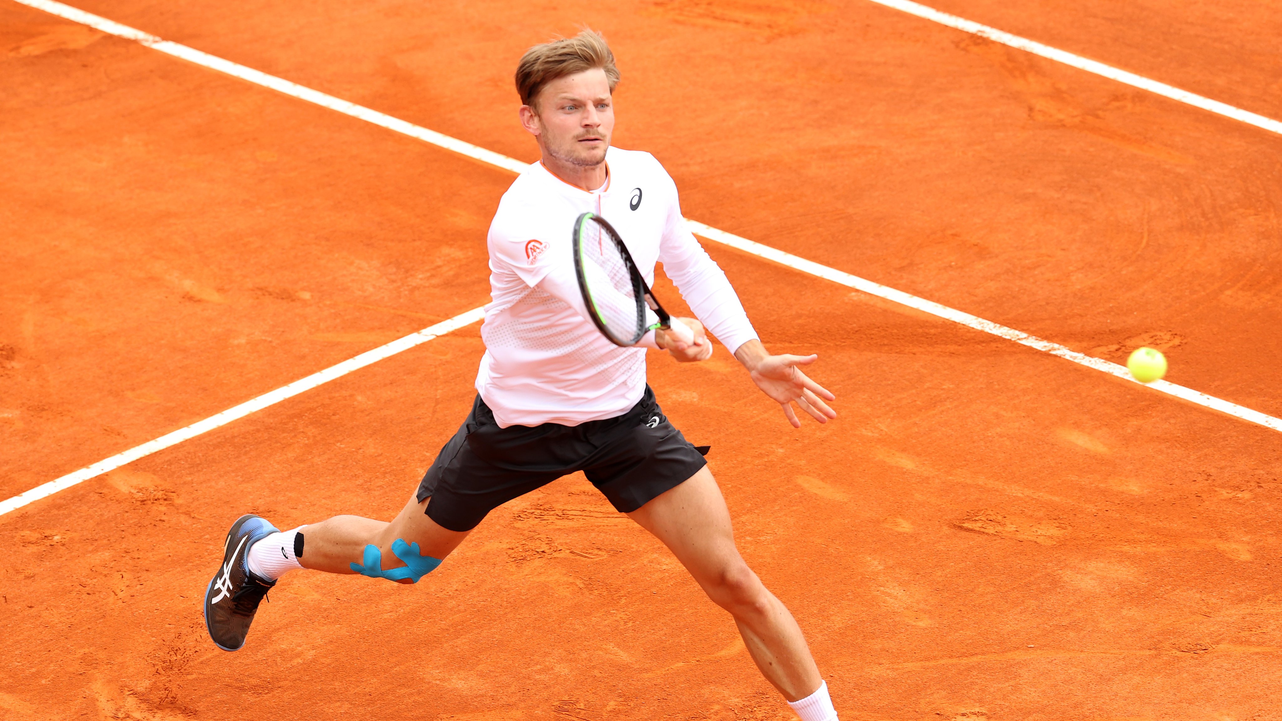 David Goffin of Belgium during day 2 of the Rolex Monte-Carlo Masters 2023,  an ATP Masters 1000 tennis event on April 10, 2023 at Monte-Carlo Country  Club in Roquebrune Cap Martin, France 