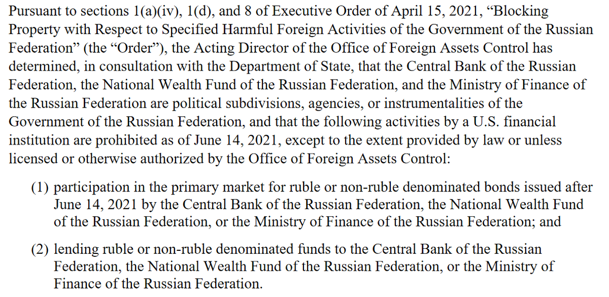 AgatheDemarais's tweet photo. First take on US sanctions on Russia
• Sanctions on people/firms irrelevant; they have no ties to US
• Ban on debt transactions more painful, but applies only to primary market: easy to circumvent on 2dary market
• Russian debt low and falling anyway
• Markets likely relieved https://t.co/Rvay42afSp