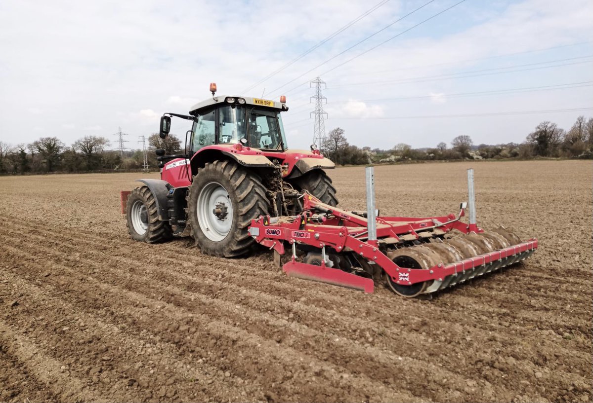 SamagriLtd's tweet photo. Across our 3 farms we have got 450 acres of Maize this year!! We will Sumo Trio around 8 inches deep, followed by a pass with one of our Kockerling Cultivators. Then when the soil is warm enough drill the Maize with “Our New This Season” 8 row Vaderstad Tempo drill. 

@SumoUKLTD https://t.co/FkMGcd4RMd