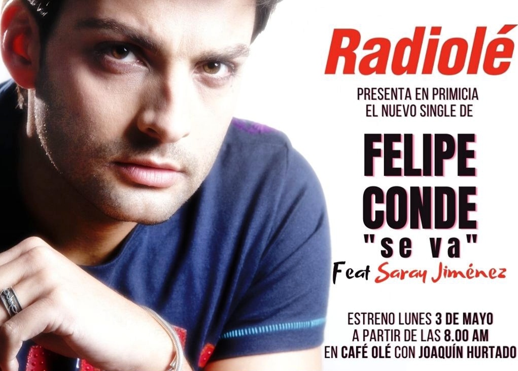 felipec0nde's tweet photo. Hola amigos, el próximo 3 de Mayo @joaquin1hurtado estrenará mi nuevo single en  @radiole_oficial 
El próximo 14 de Mayo saldrá el videoclip y en plataformas digitales.
Un single lleno de sorpresas con la colaboración de @sarayjimenez94 y la producción de @OficialMaki https://t.co/nTYuJDBEGd