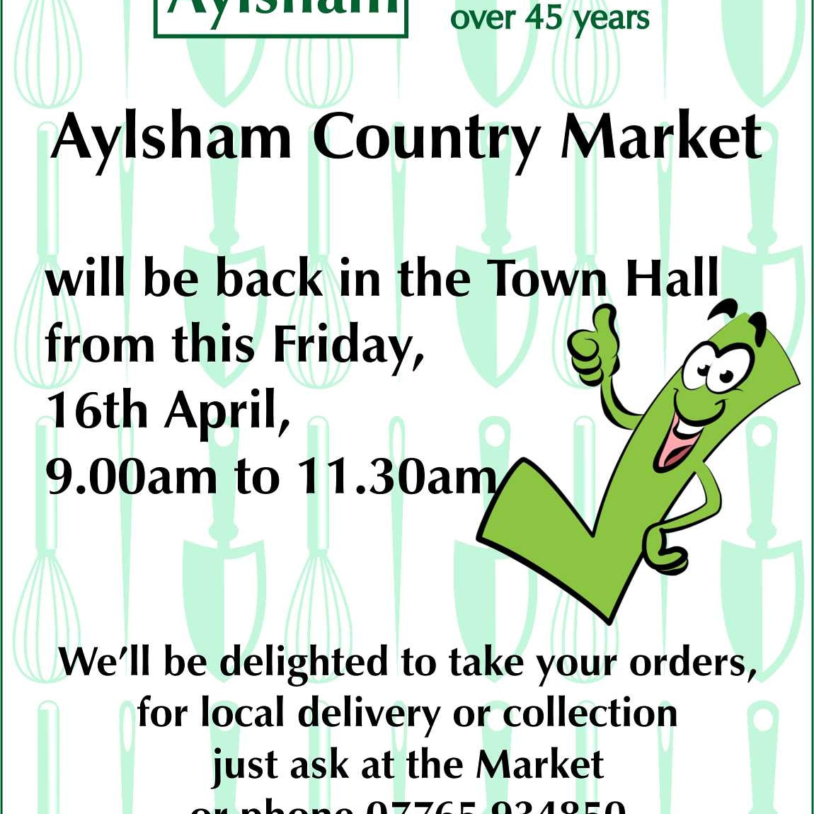 We will be back inside the Town Hall tomorrow morning 9-11.30. Love to see you there!