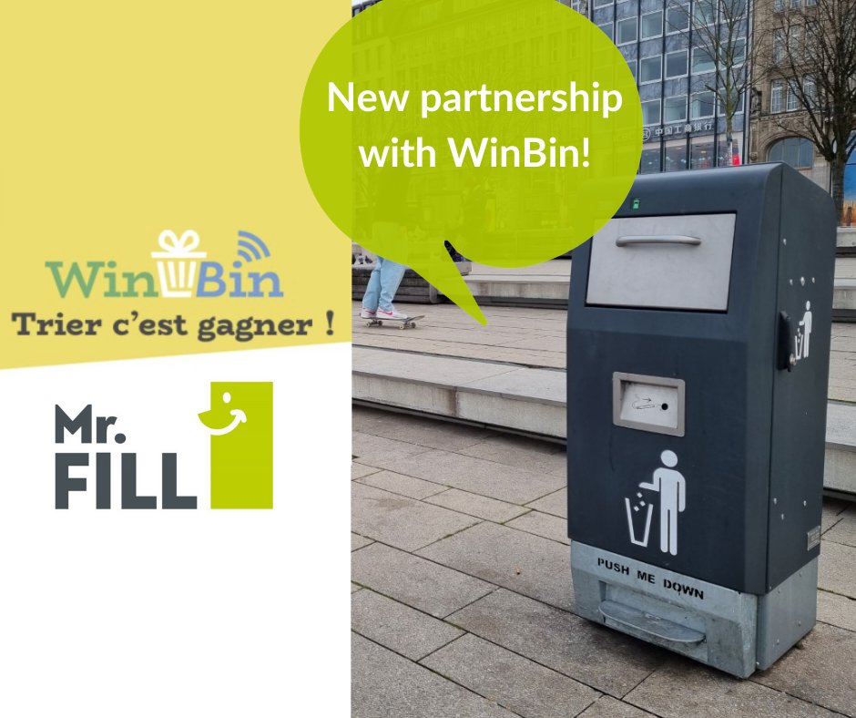 mrfill_'s tweet image. We are very proud to announce that we started a partnership with WinBin. WinBin encourages citizens to sort their packaging and bio-waste better and more. Mr. Fill and WinBin together strive for litter-free streets and cities in France! 

#smartcity #smartwastesolutions