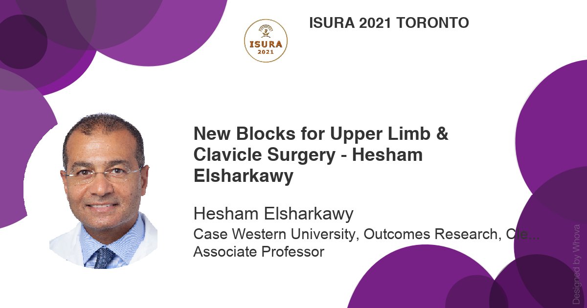 Come to Learn Regional Analgesic Techniques for Upper Limb Surgery at ISURA 2021 on June 6 (usra.ca/isura2021/regi……) #isura2021, #isuratoronto -via Whova Event App