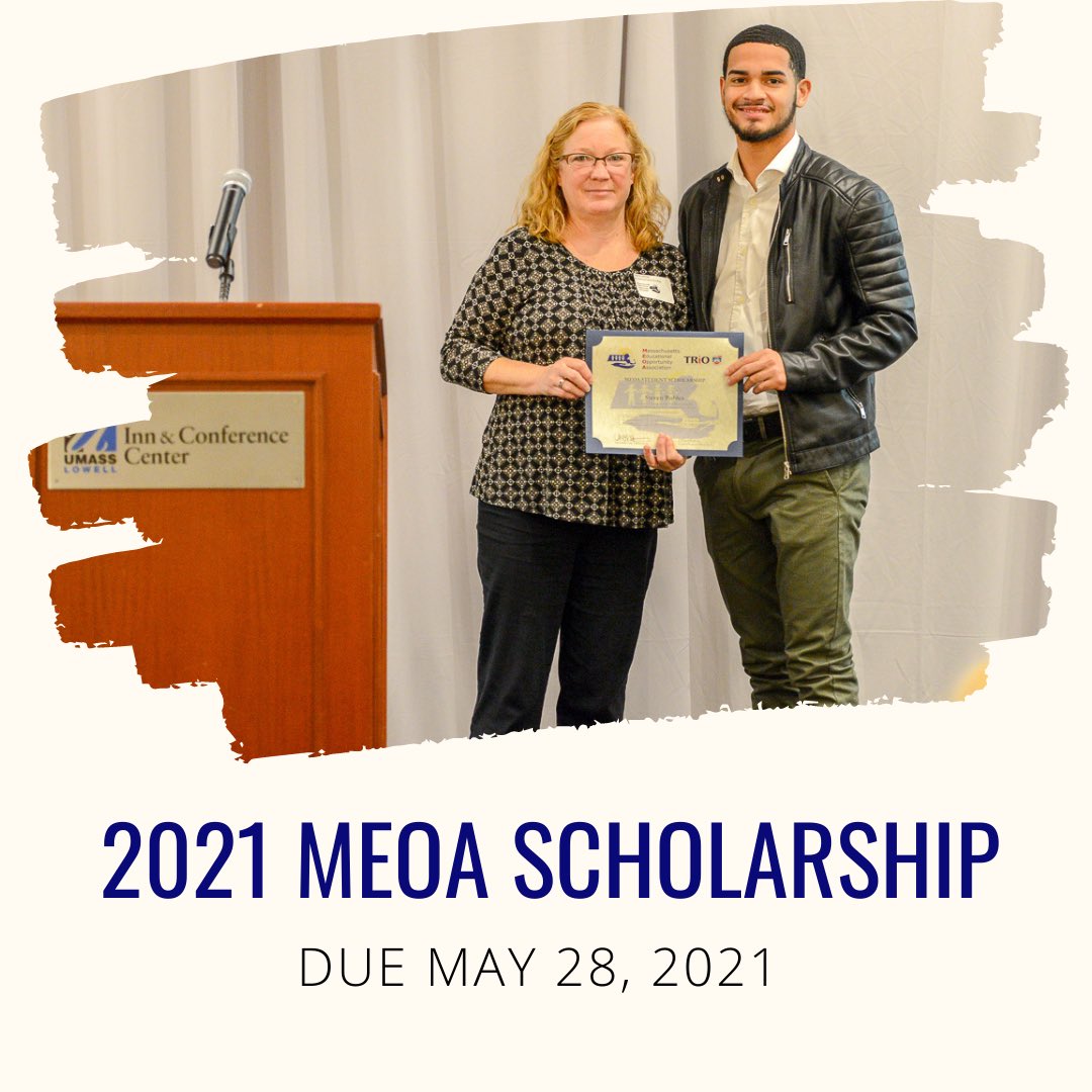 NOMINATE A SCHOLAR FOR THE 2021 MEOA SCHOLARSHIP! APPS DUE MAY 28. LINK: bit.ly/3m4iwXu #TRIOWORKS #GEARUP #FIRSTGENPROUD