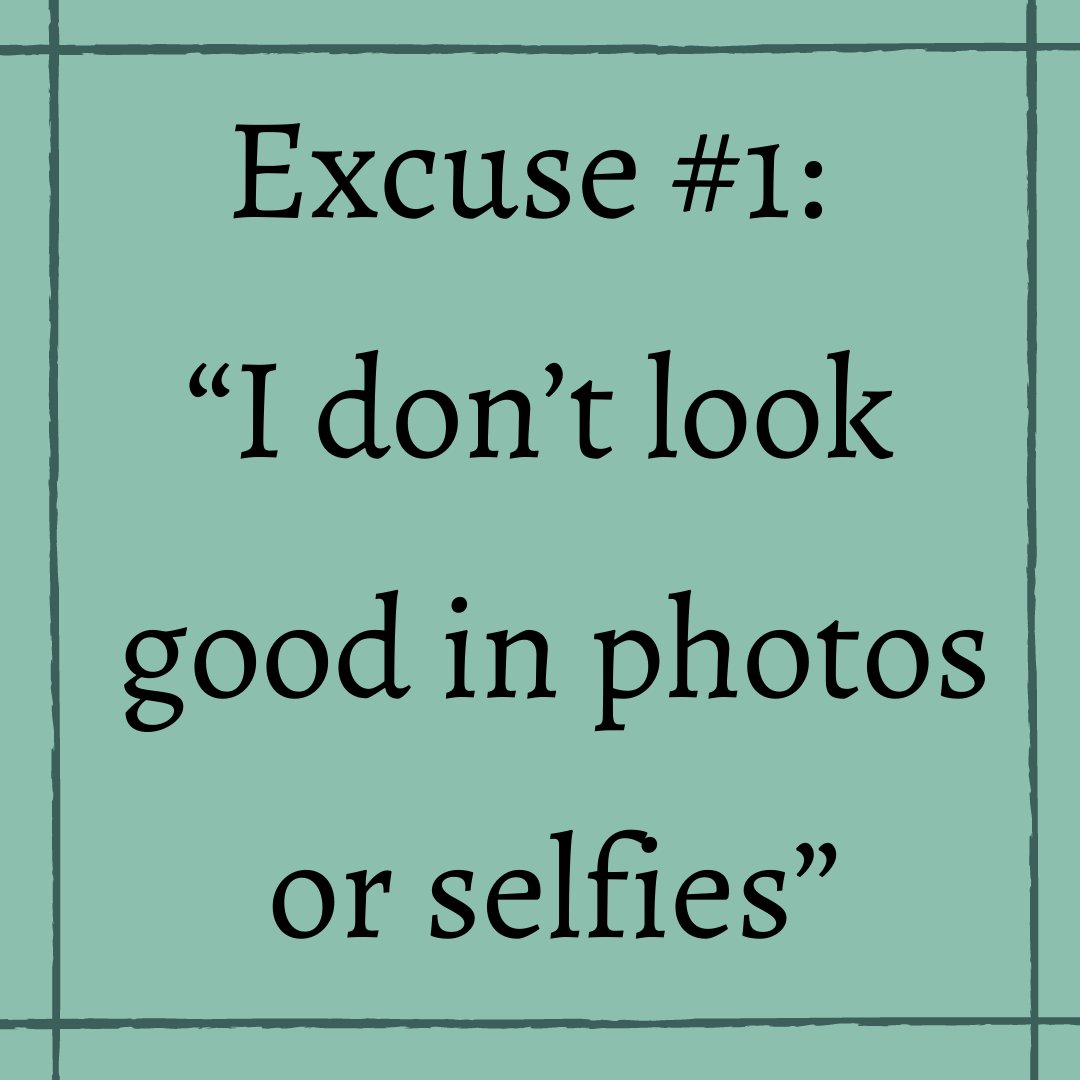 BUSTING EXCUSES FOR #BOUDOIR
Excuse 1: “I don’t look good in photos or selfies”

It’s important to remember that a professional is #photographing you. My specialty is women’s #portraiture. #Women at any age & any size.
To read more: ow.ly/mI2n50EmDVn