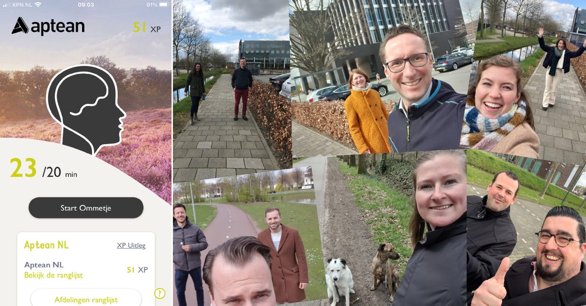 De eerste 100 wandelingen zijn gemaakt! We zijn deze week gestart met Ommetje voor Bedrijven. En dat is 3x leuk: een dagelijkse wandeling draagt bij aan je fysieke en mentale gezondheid, we houden wel van een beetje competitie én we steunen de Hersenstichting. Wandelen maar!
