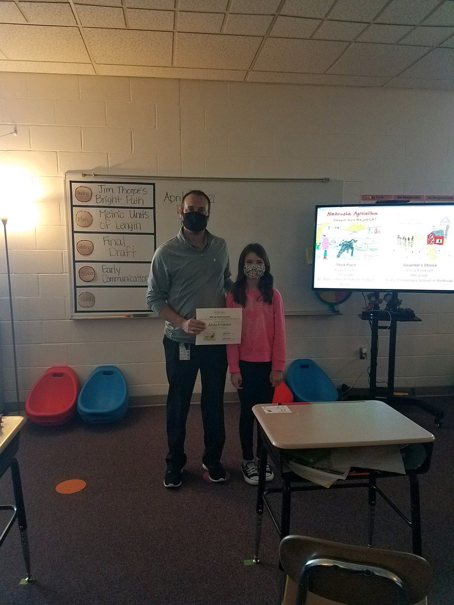 Avery_Tigers's tweet photo. Congratulations to one of Avery’s very own Alivia.  She won the 2021 NE Dept. of Agriculture poster contest for 3rd/4th graders!  We are very proud of you!  #GreatDay2BaTiger #Agriculture #Winner #StraightFromTheGoodLife https://t.co/cMaPhJA1AH
