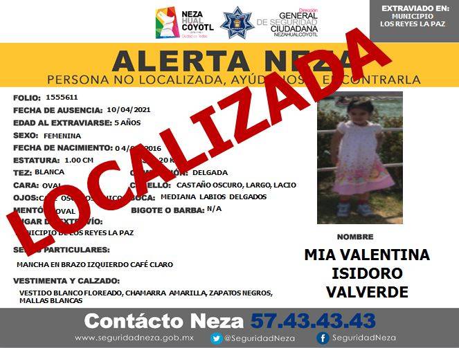 AlertaNeza's tweet photo. #AlertaNeza agradecemos el apoyo brindado #DulceMaria y #MiaValentina ya fueron #Localizadas https://t.co/m9LF3u85le