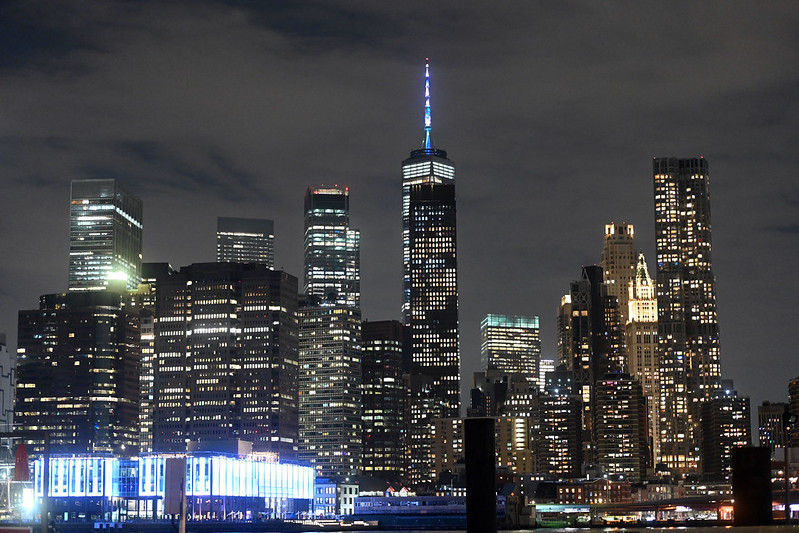 To celebrate Israel’s Independence Day, landmarks across the state were lit up in blue & white last night.🇮🇱 #YomHaatzmaut