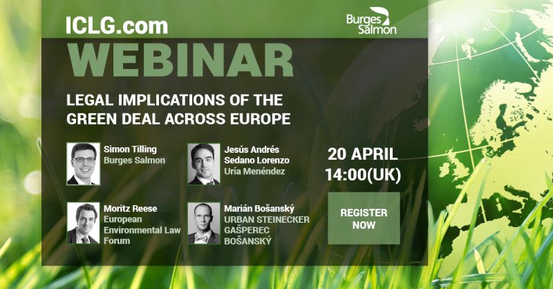 Tuesday 20 April at 14.00: Legal Implications of the Green Deal Across Europe Webinar Register today for free 👉 iclg.com/glgevents/lega…