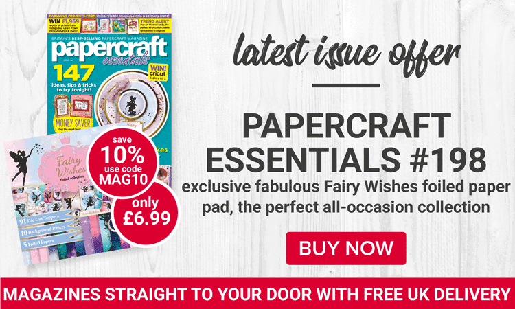 ⭐ ON SALE Papercraft Essentials 198 ⭐
This month's 100-page issue of Papercraft Essentials comes complete with an exclusive fabulous Fairy Wishes Foiled Collection paper kit.
Check it out here: bit.ly/3cj1K3G