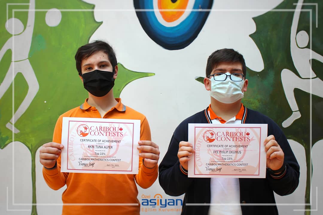 Kanada Merkezli, özel okulların ağırlıklı olarak katıldığı Caribou Matematik  Nisan Ayı Yarışmasında dereceye giren öğrencilerimizi tebrik ediyor, başarılarının devamını diliyoruz.