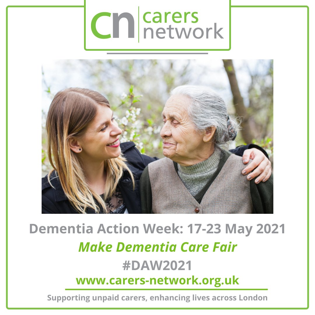 34.5 million of us know someone living with dementia in the UK. Dementia Action Week will take place between 17-23 May. We will have an exciting, creative #dementia awareness raising event for #carers during the week. Watch this space for details! #DAW2021 <a href="/alzheimerssoc/">Alzheimer's Society</a>