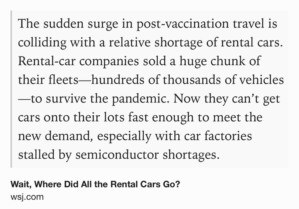 Why rental cars are suddenly so hard to find
