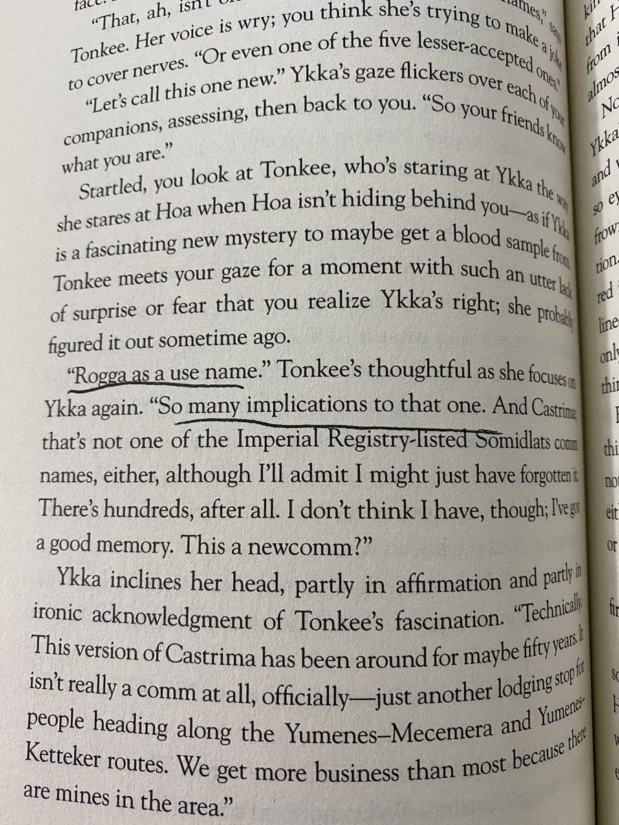 AllisonLaRoy551's tweet photo. What do you think this means? I think giving them a use name implies that they are a part of the society, rather than outcasts, but it also reduces their value to labor. Then again, that was already happening with the Fulcrum. What else could it mean? #ENGL551 https://t.co/nhdtXfKxM3