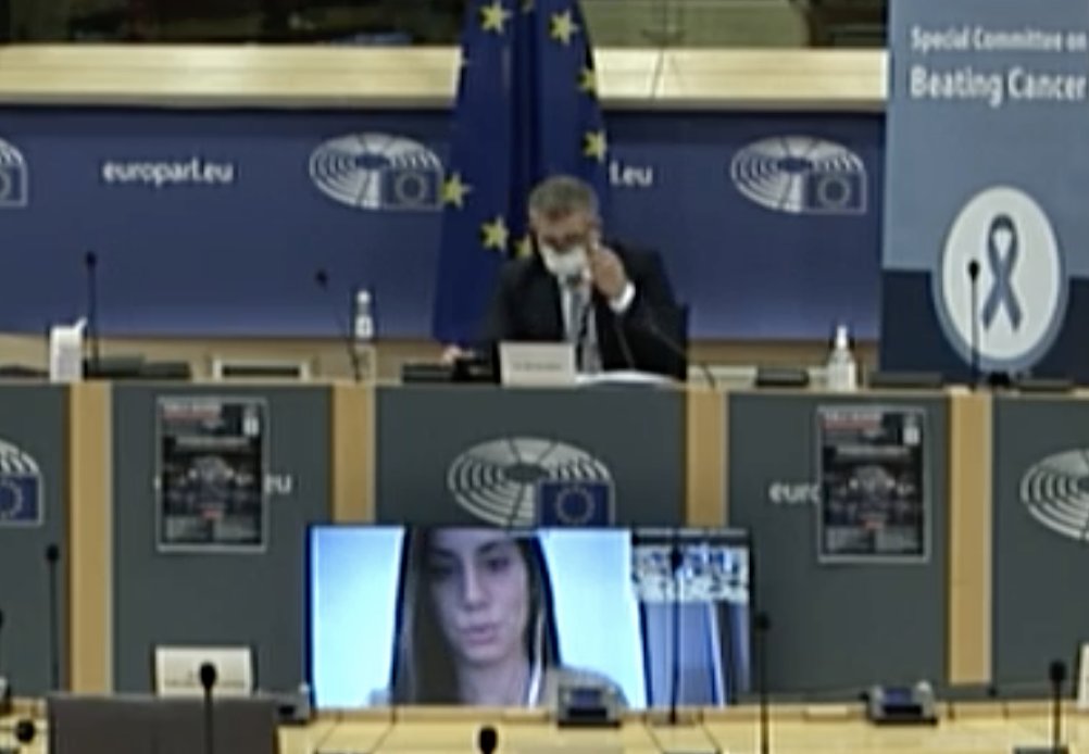 katie_rizvi's tweet photo. "#crossborderhealth represents one of our main advocacy priorities in @CancerEurope, as stated in our White Paper https://t.co/J3vhEuEEfz" - @_mari_coutinho at @EP_BeatCancer public hearing 💙💙💙 https://t.co/6U04ZXk6FR